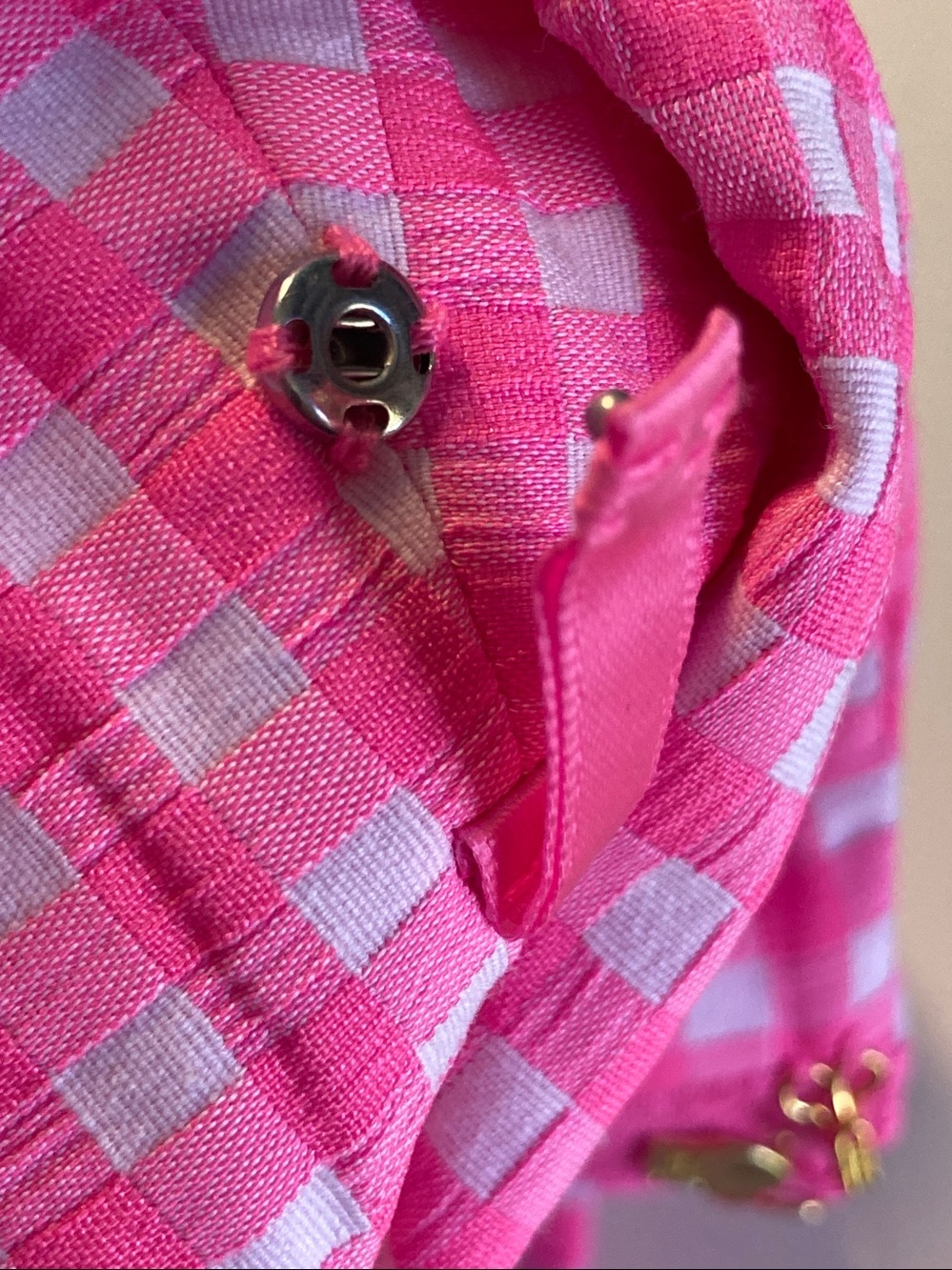 Lilly Pulitzer Edita Stretch Shift Size 8 Pink Check Summer Dress - Picture 12 of 16
